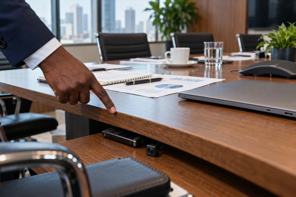 hidden camera in a board room